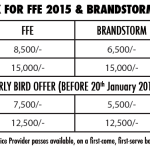 Delegate Fee Matrix for BrandStorm & FFE 2015